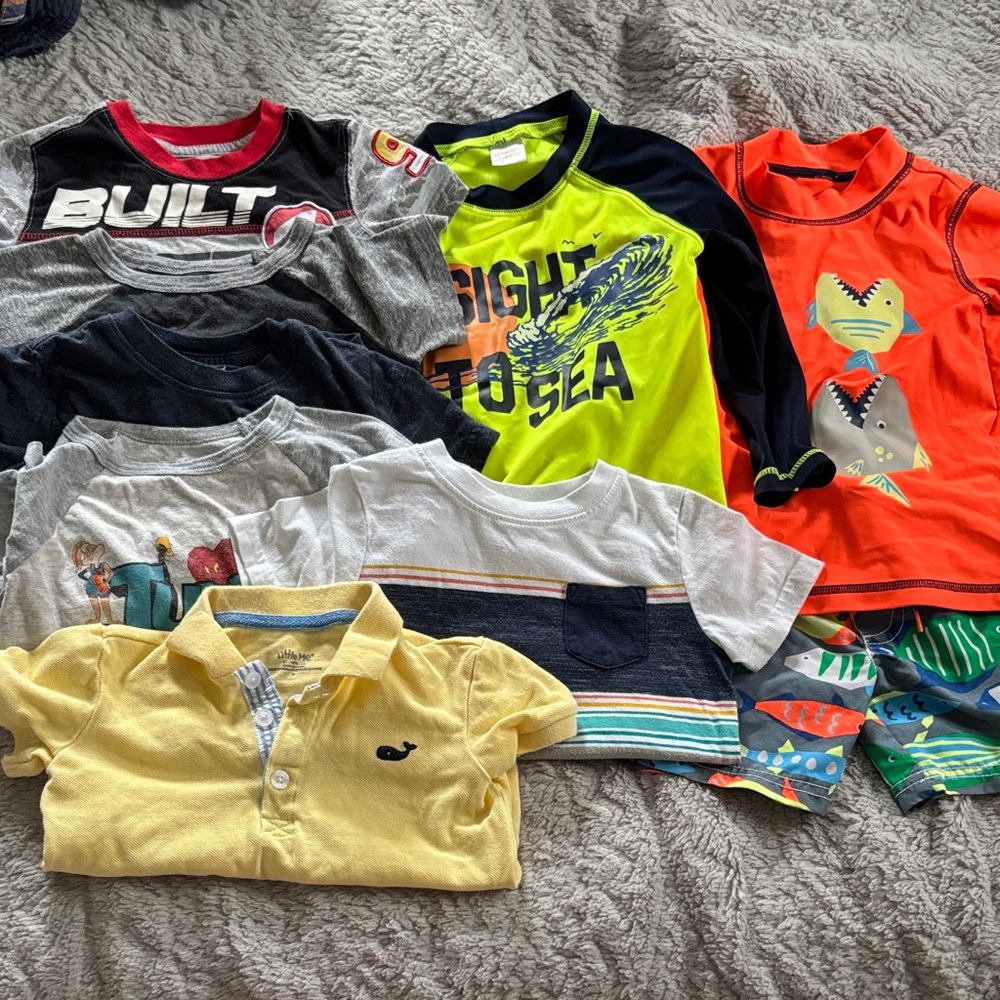 2T boys summer bundle paw patrol, swim trunks, rash guard